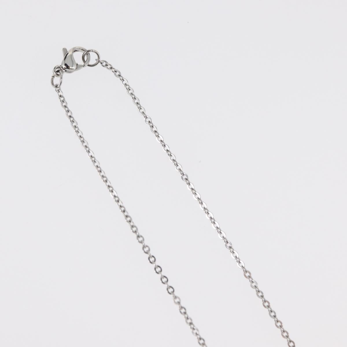 HERMES Pop Ash H Necklace metal Silver Auth 182551M