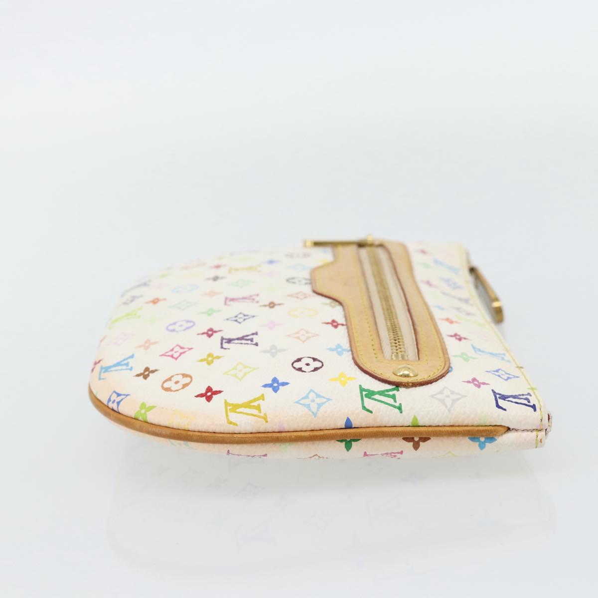LOUIS VUITTON Monogram Multicolor Pochette GM Pouch White M60027 LV Auth 182552A