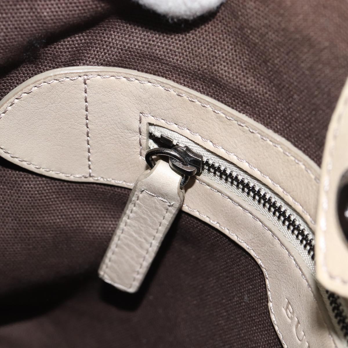 BURBERRY Nova Check Hand Bag PVC 2way Beige Auth 182556A