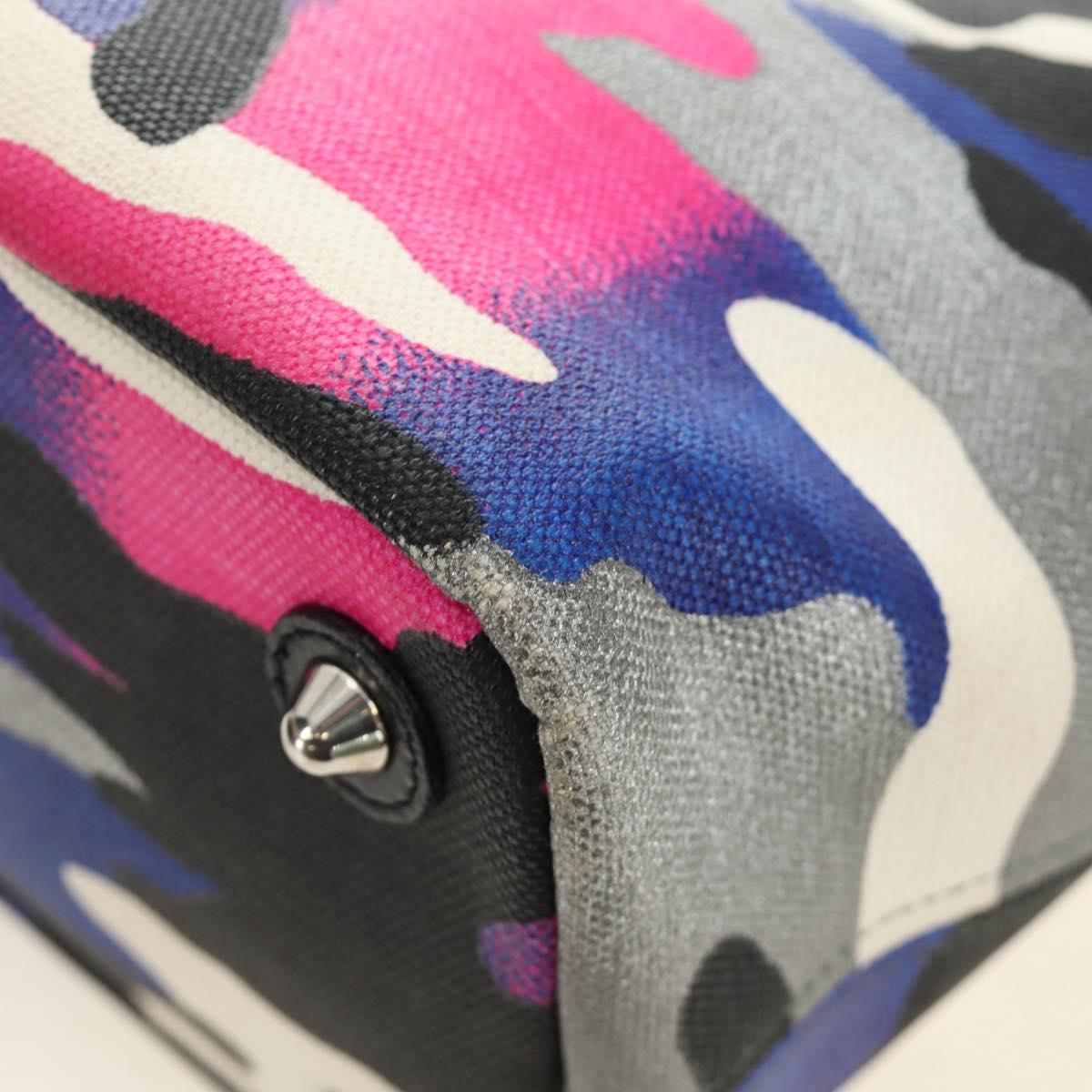 Christian Dior Anselmurail Tote Bag Canvas Multicolor Silver Auth 182566M