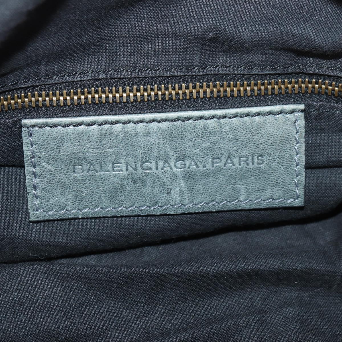 BALENCIAGA Zazigi Hand Bag Leather 2way Green 128523 Auth 182579V