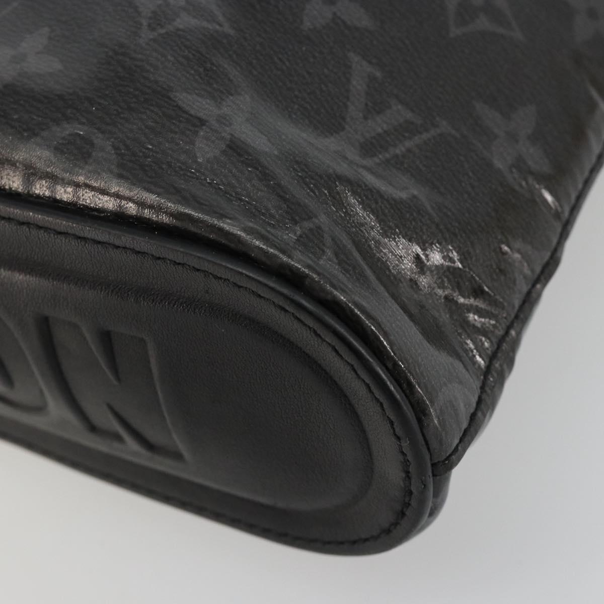 LOUIS VUITTON Monogram Eclipse Glaze Pochette Cosmos Black M63373 Auth 182580
