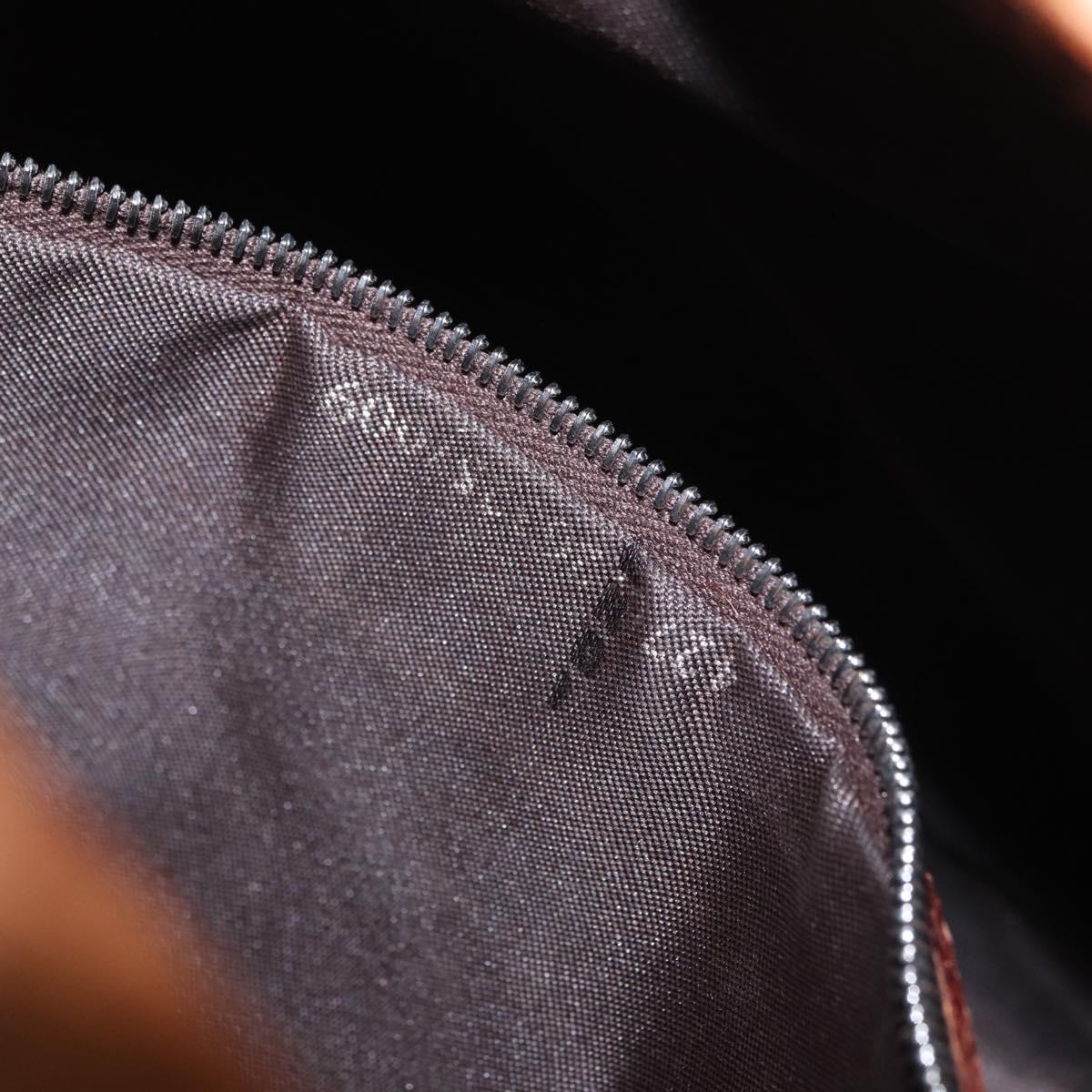 FENDI Mamma Baguette Shoulder Bag Harako leather Beige Silver Auth 182607A