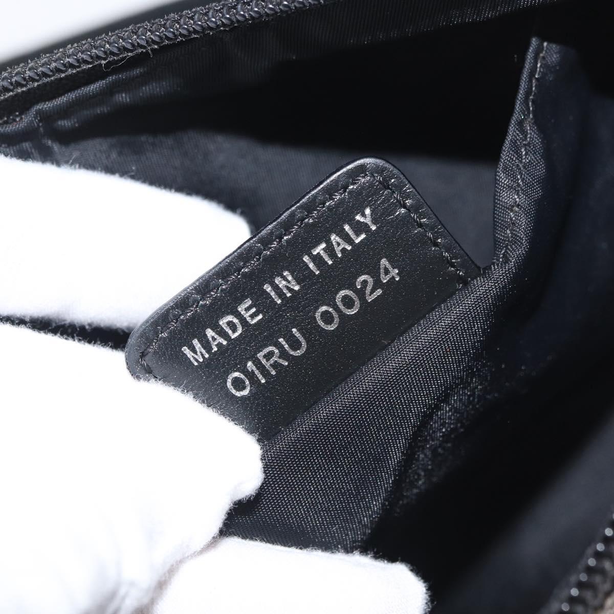 Christian Dior Trotter Canvas Accessory Pouch Gray Silver Auth 182611SAV