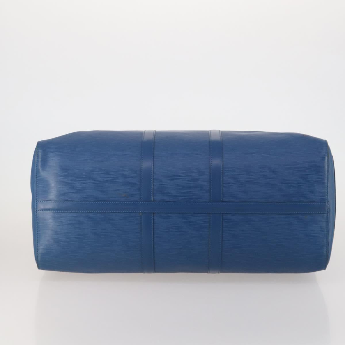 LOUIS VUITTON Epi Keepall 55 Boston Bag Toledo Blue M42955 LV Auth 182624