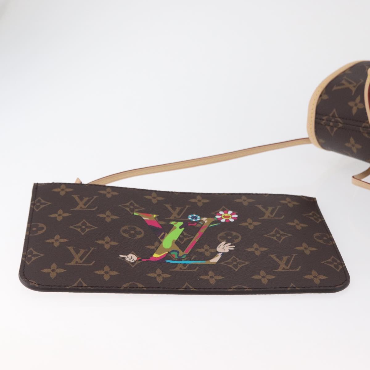 LOUIS VUITTON Monogram Takashi Murakami Neverfull MM Bag M13271 LV Auth 182628SM