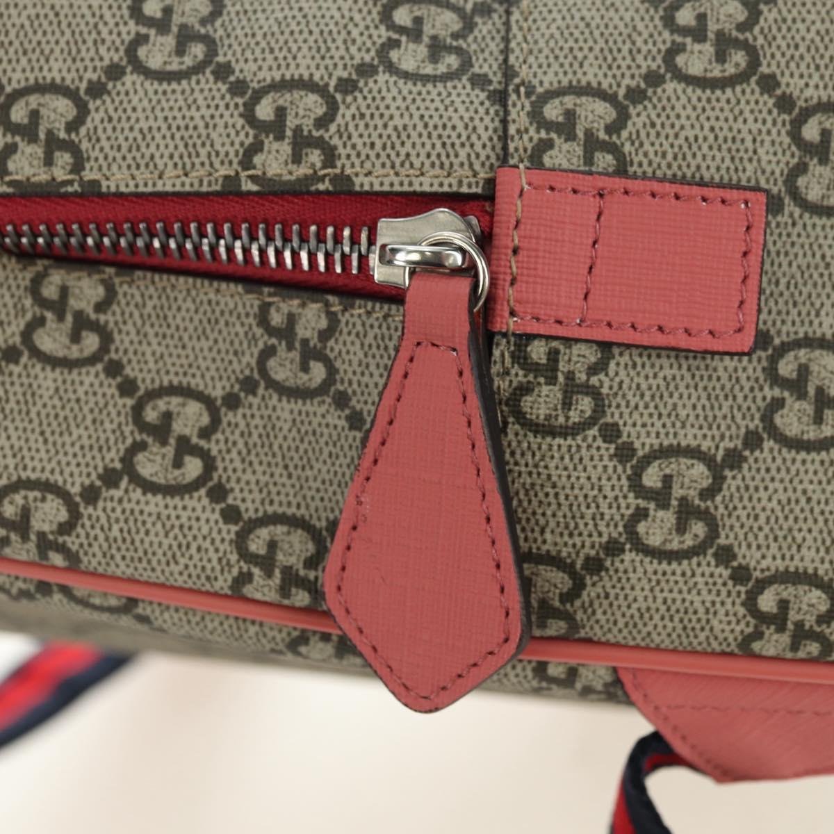 GUCCI GG Supreme Higuchi Yuko Sherry Line PVC Beige Silver 433578 Auth 182632SAV