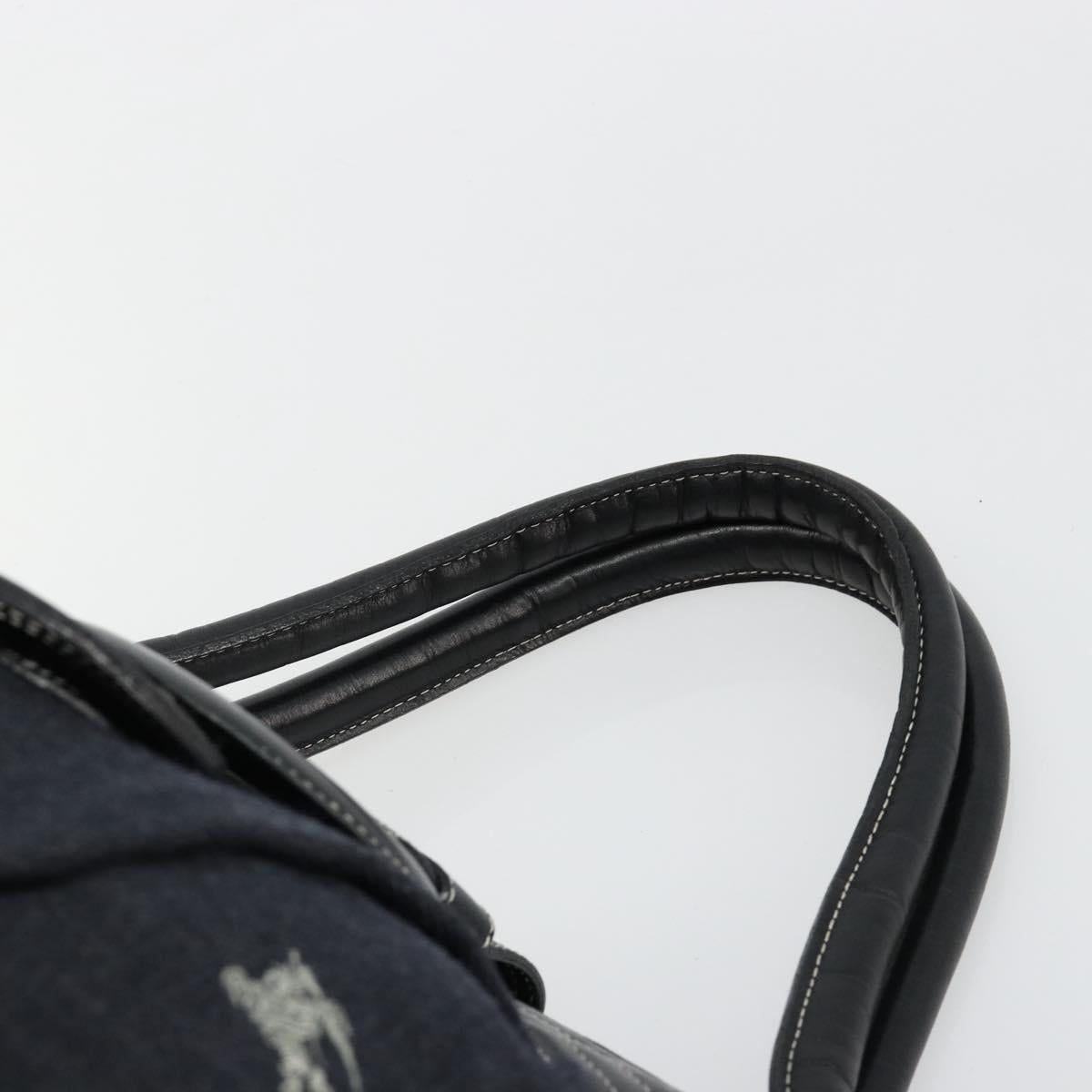 BURBERRY Blue Label Tote Bag Wool Gray Silver Auth 182657A