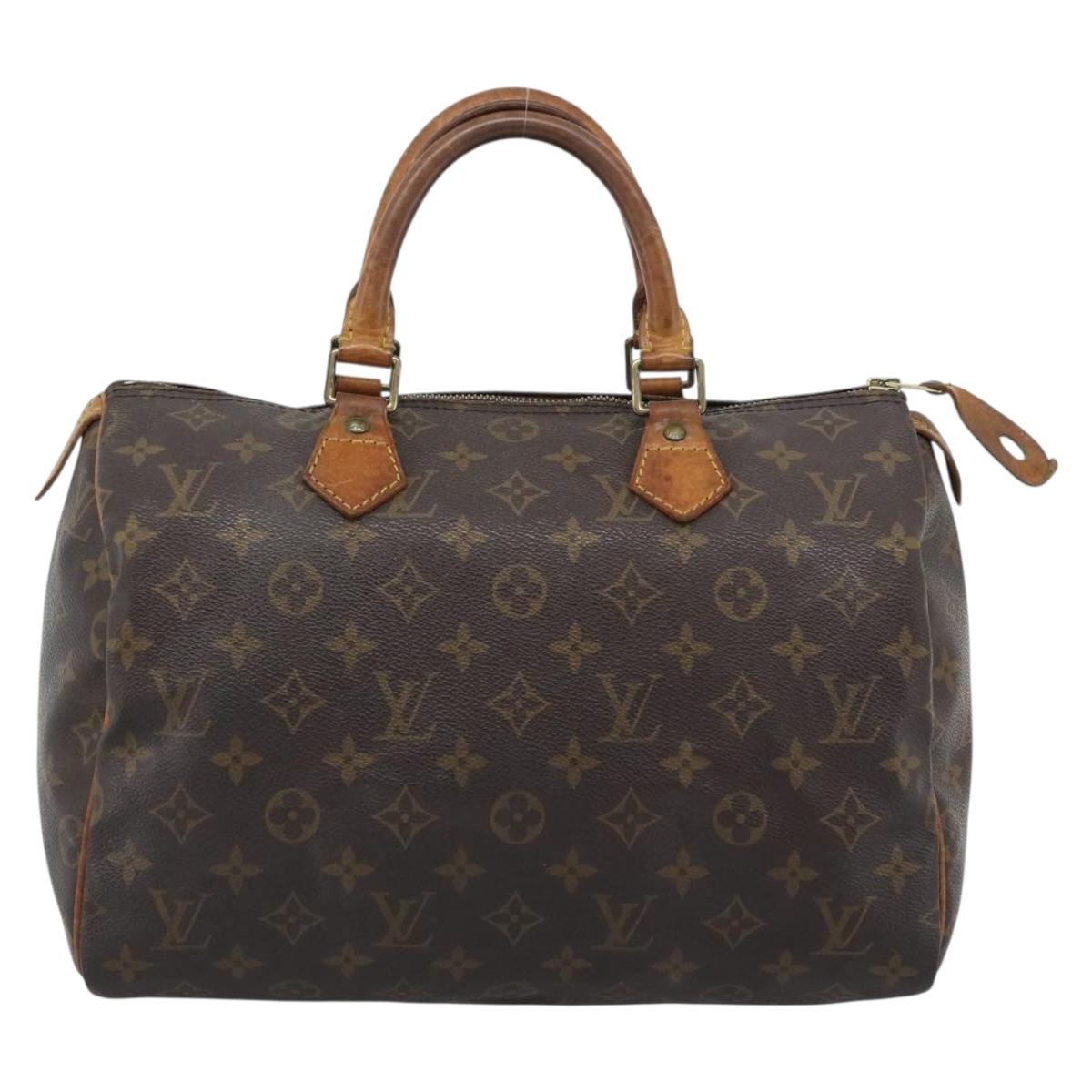 LOUIS VUITTON Monogram Speedy 30 Hand Bag M41526 LV Auth 182659