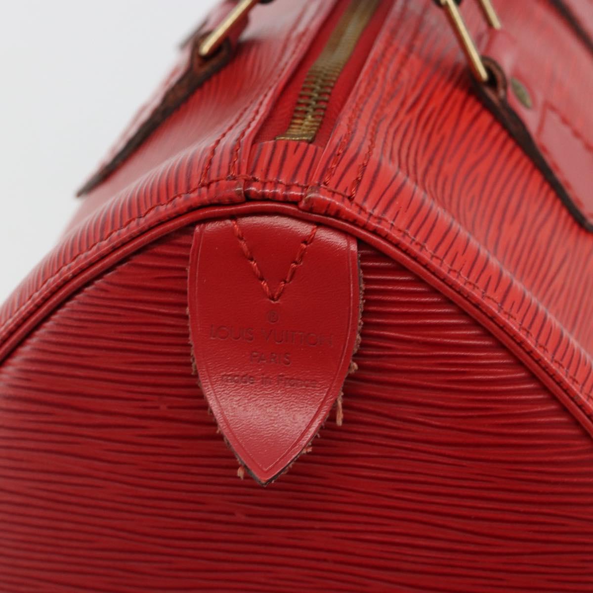 LOUIS VUITTON Epi Speedy 25 Hand Bag Castilian Red M43017 LV Auth 182664A