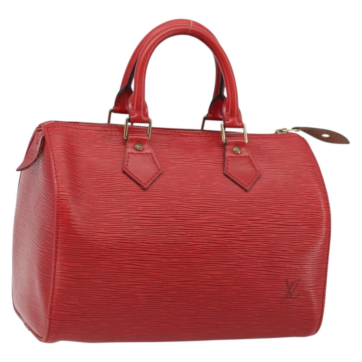 LOUIS VUITTON Epi Speedy 25 Hand Bag Castilian Red M43017 LV Auth 182664A