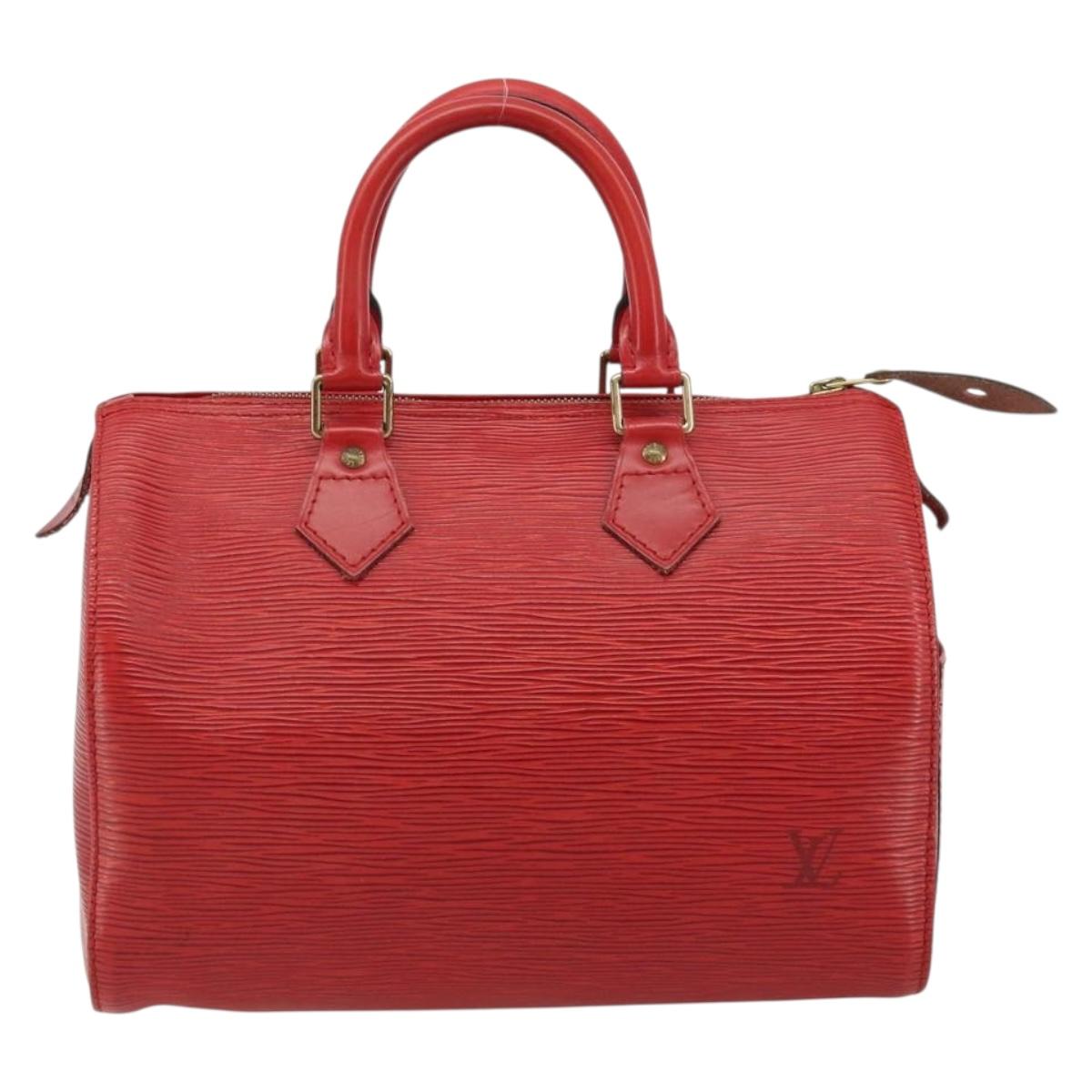 LOUIS VUITTON Epi Speedy 25 Hand Bag Castilian Red M43017 LV Auth 182664A