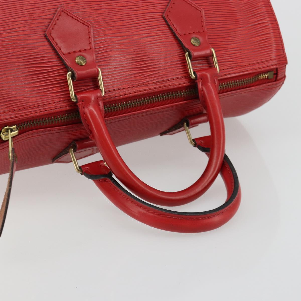 LOUIS VUITTON Epi Speedy 25 Hand Bag Castilian Red M43017 LV Auth 182664A