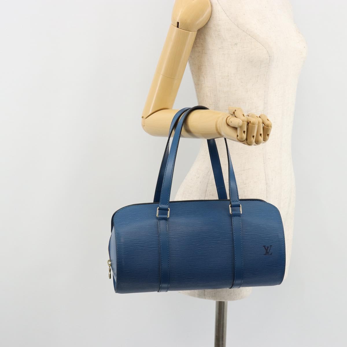 LOUIS VUITTON Epi Soufflot Hand Bag Blue M52225 LV Auth 182665A