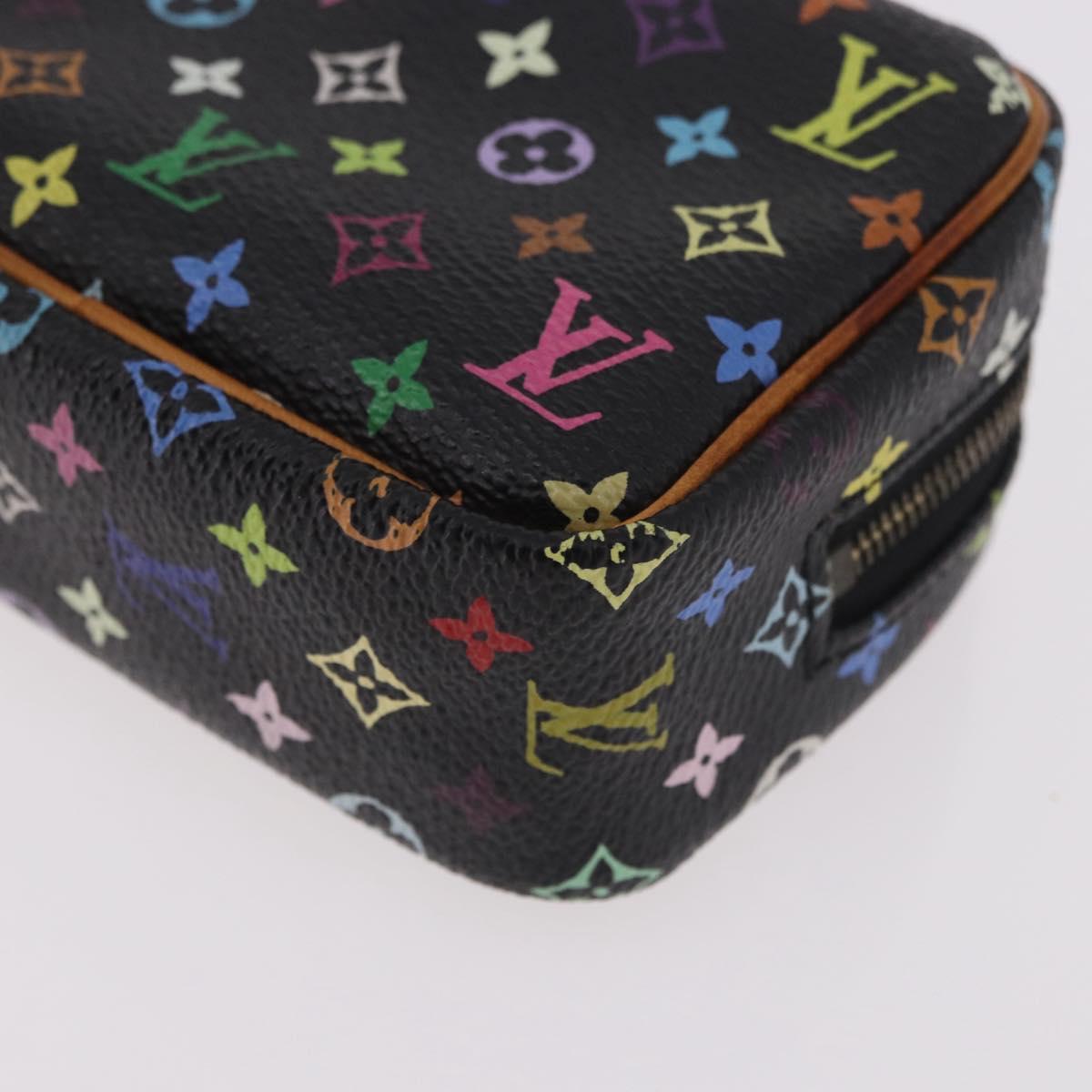 LOUIS VUITTON Monogram Multicolor Trousse Wapity Pouch Black M58034 Auth 182669A