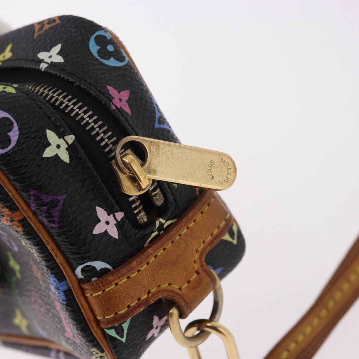 LOUIS VUITTON Monogram Multicolor Trousse Wapity Pouch Black M58034 Auth 182669A