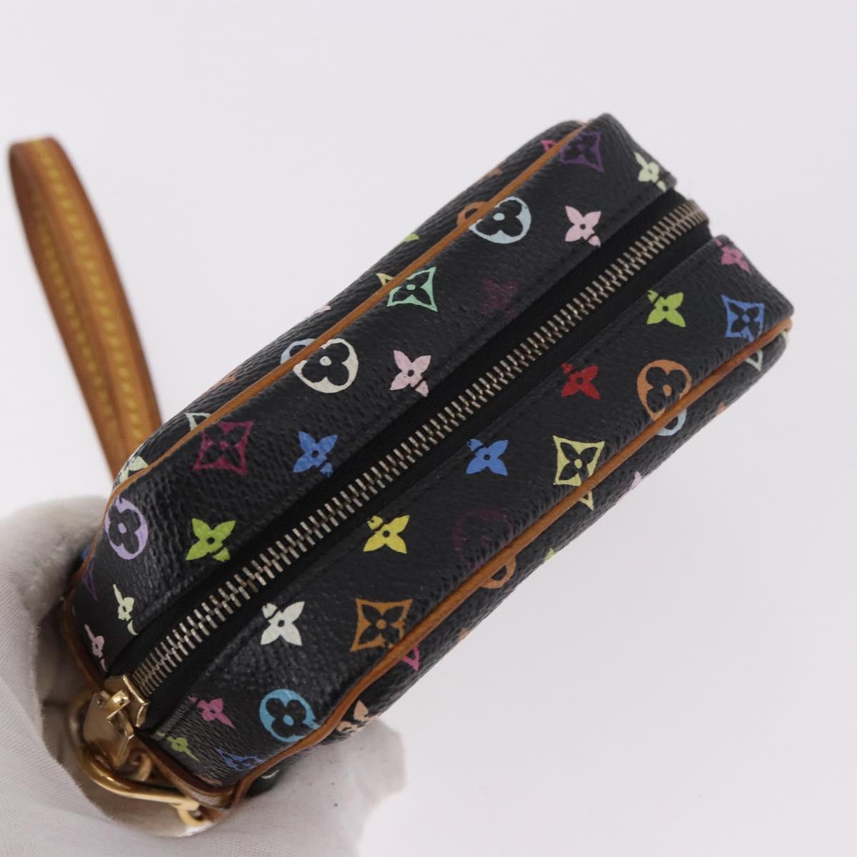 LOUIS VUITTON Monogram Multicolor Trousse Wapity Pouch Black M58034 Auth 182669A
