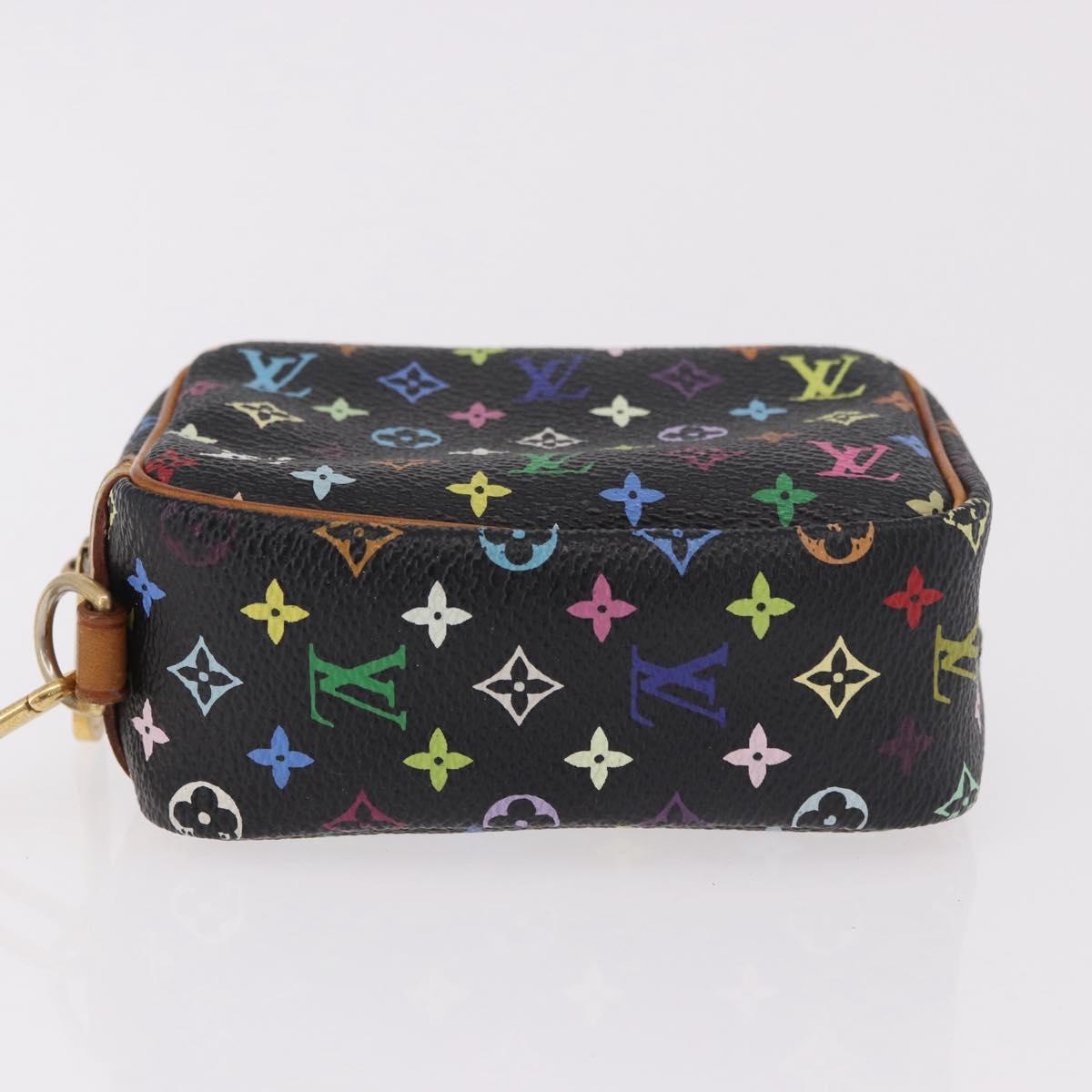 LOUIS VUITTON Monogram Multicolor Trousse Wapity Pouch Black M58034 Auth 182669A