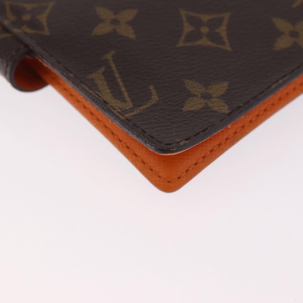 LOUIS VUITTON Monogram Agenda Koala PM Planner Cover Orange R21015 Auth 182674A