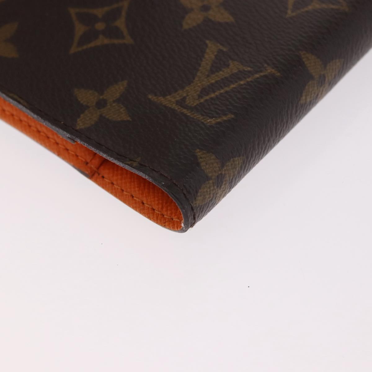 LOUIS VUITTON Monogram Agenda Koala PM Planner Cover Orange R21015 Auth 182674A