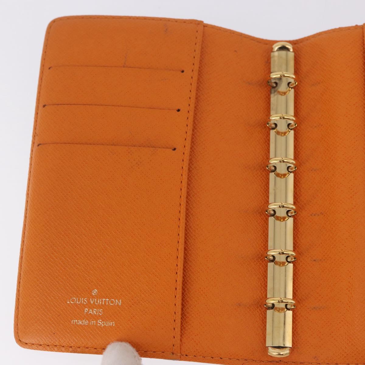 LOUIS VUITTON Monogram Agenda Koala PM Planner Cover Orange R21015 Auth 182674A