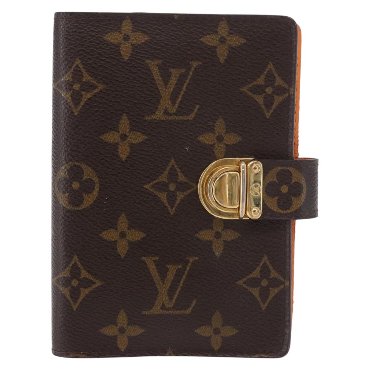 LOUIS VUITTON Monogram Agenda Koala PM Planner Cover Orange R21015 Auth 182674A