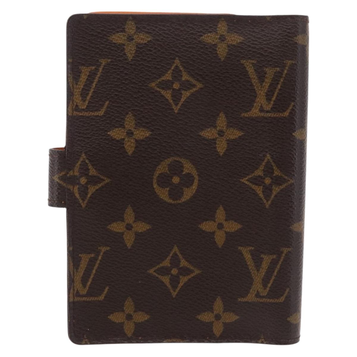 LOUIS VUITTON Monogram Agenda Koala PM Planner Cover Orange R21015 Auth 182674A