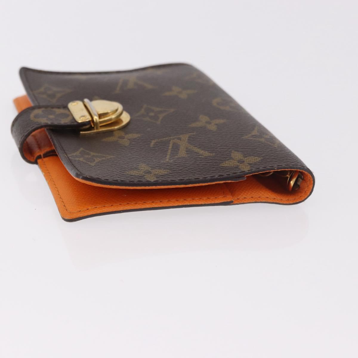 LOUIS VUITTON Monogram Agenda Koala PM Planner Cover Orange R21015 Auth 182674A