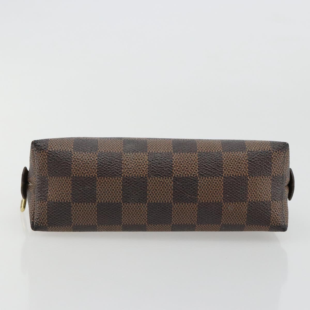 LOUIS VUITTON Damier Ebene Pochette Cosmetic PM Pouch N47516 LV Auth 182675