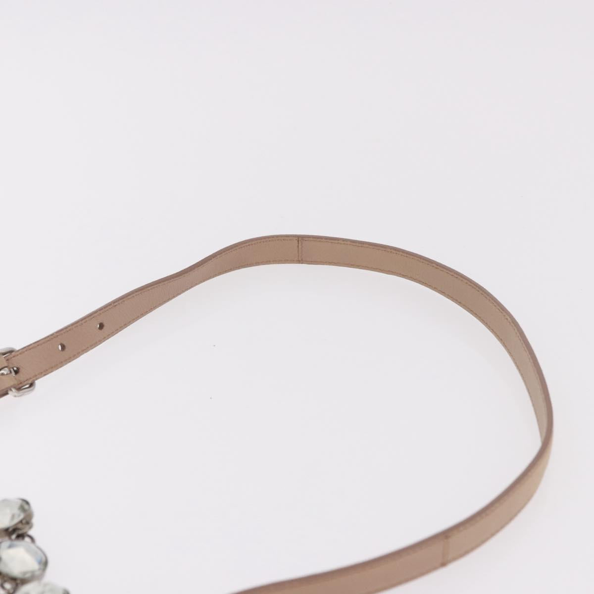 Miu Miu Matelasse Chain Hand Bag Leather 2way Pink Silver Auth 182680A