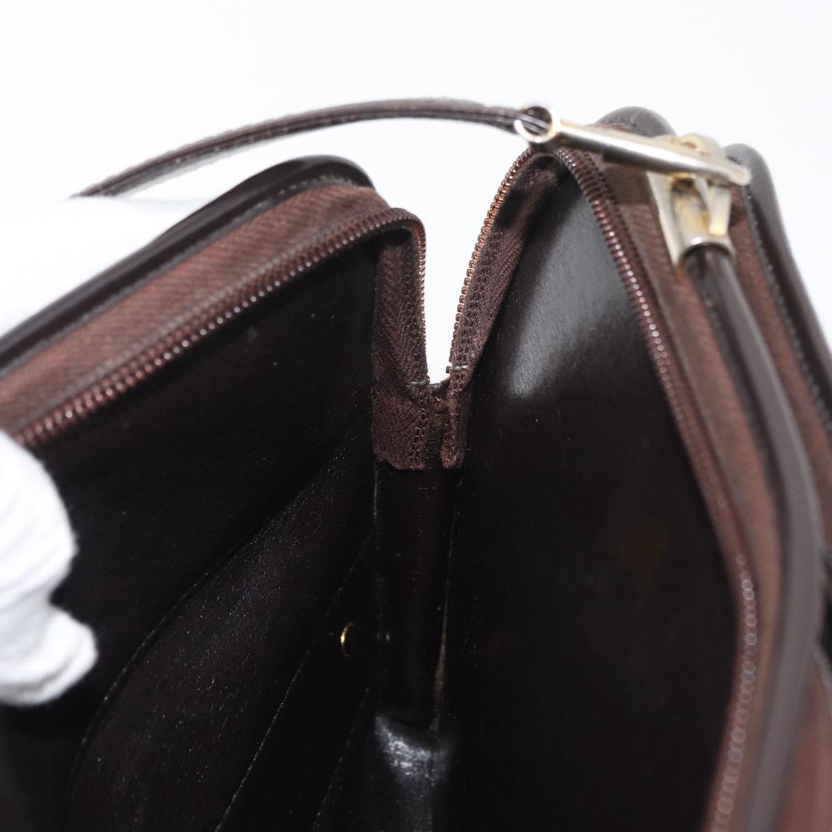 Christian Dior Trotter Canvas Shoulder Bag Beige Gold Auth 182688
