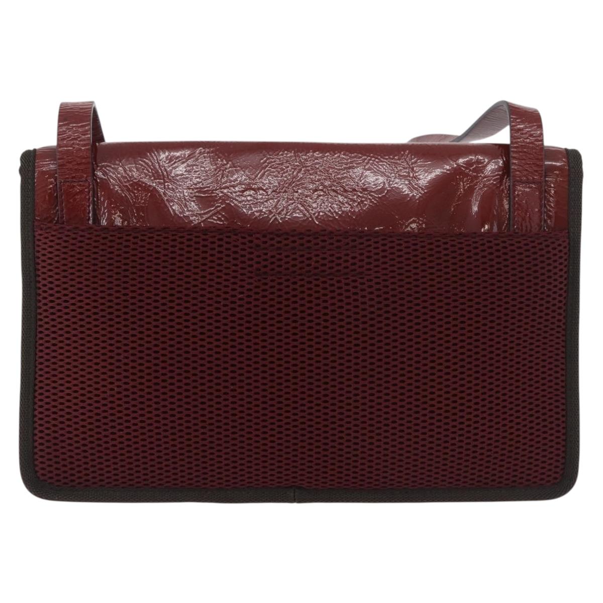 Miu Miu Shoulder Bag Leather Red Auth 182689