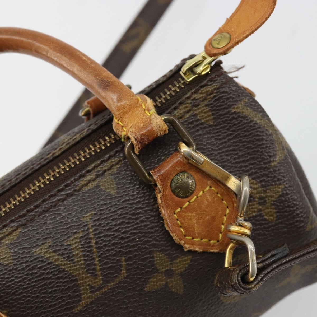 LOUIS VUITTON Monogram Mini Speedy Hand Bag M41534 LV Auth 182690