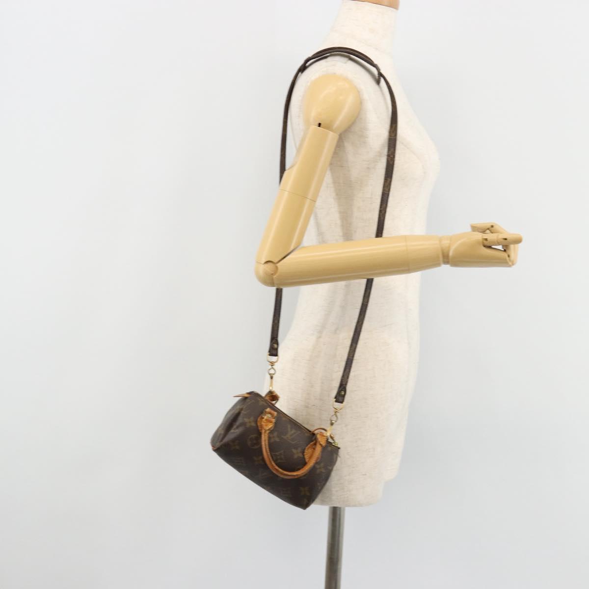 LOUIS VUITTON Monogram Mini Speedy Hand Bag M41534 LV Auth 182690