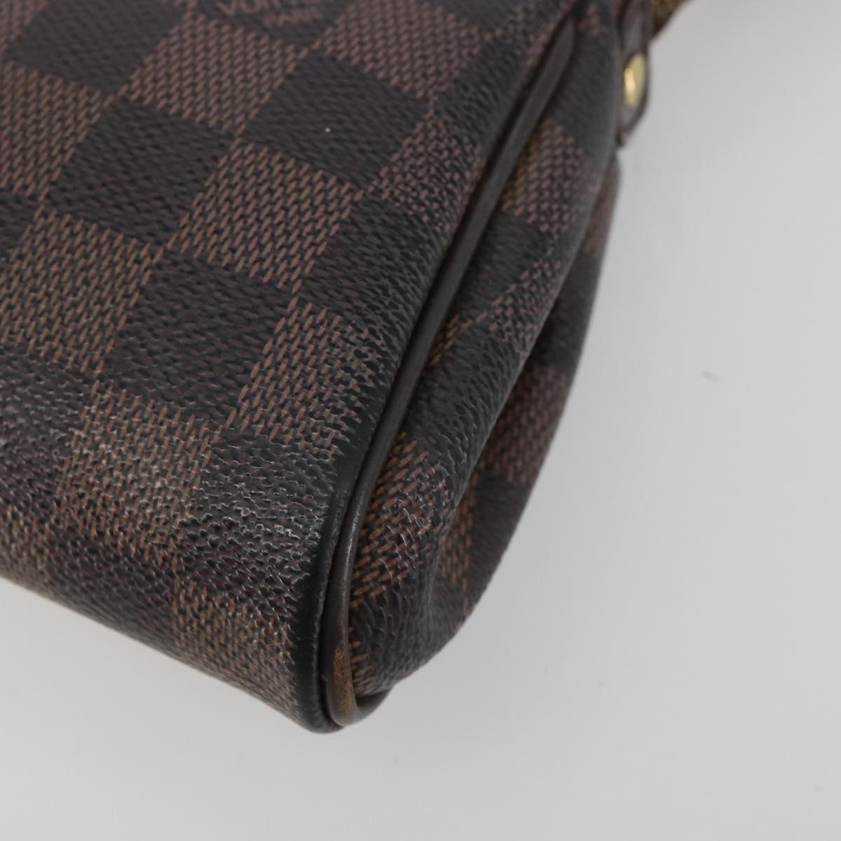 LOUIS VUITTON Damier Ebene Eva Shoulder Bag N55213 LV Auth 182694