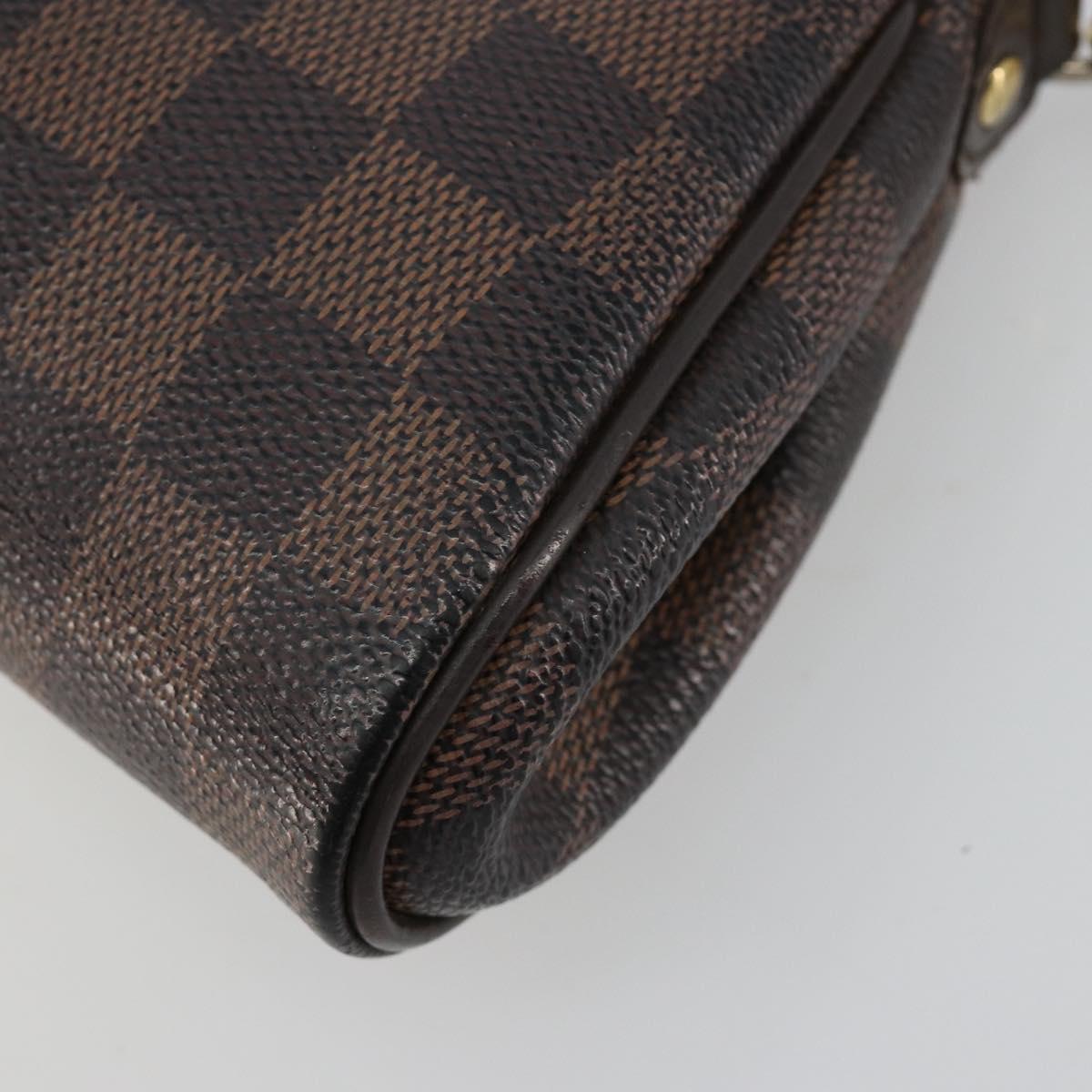 LOUIS VUITTON Damier Ebene Eva Shoulder Bag N55213 LV Auth 182694