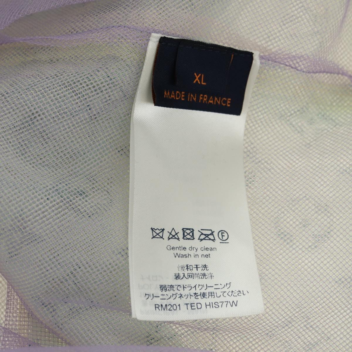 LOUIS VUITTON Tulle layered T-Shirt Nylon Multicolor RM201 LV Auth 182695M