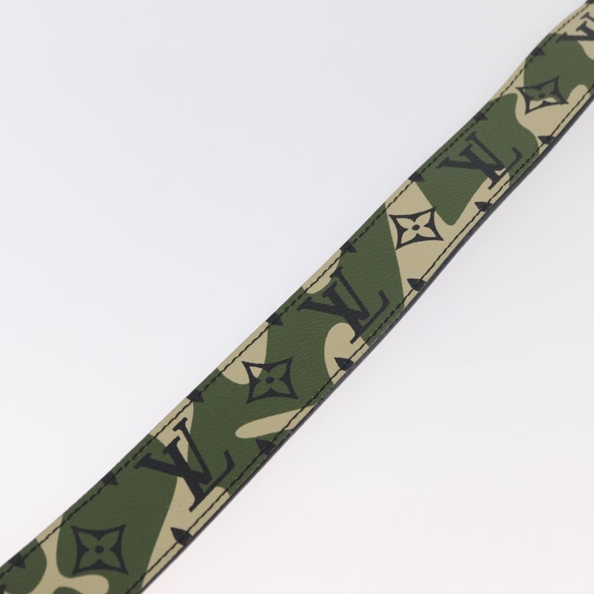 LOUIS VUITTON Monogram Camouflage Ceinture Belt 39.4"" Green LV Auth 182701SM