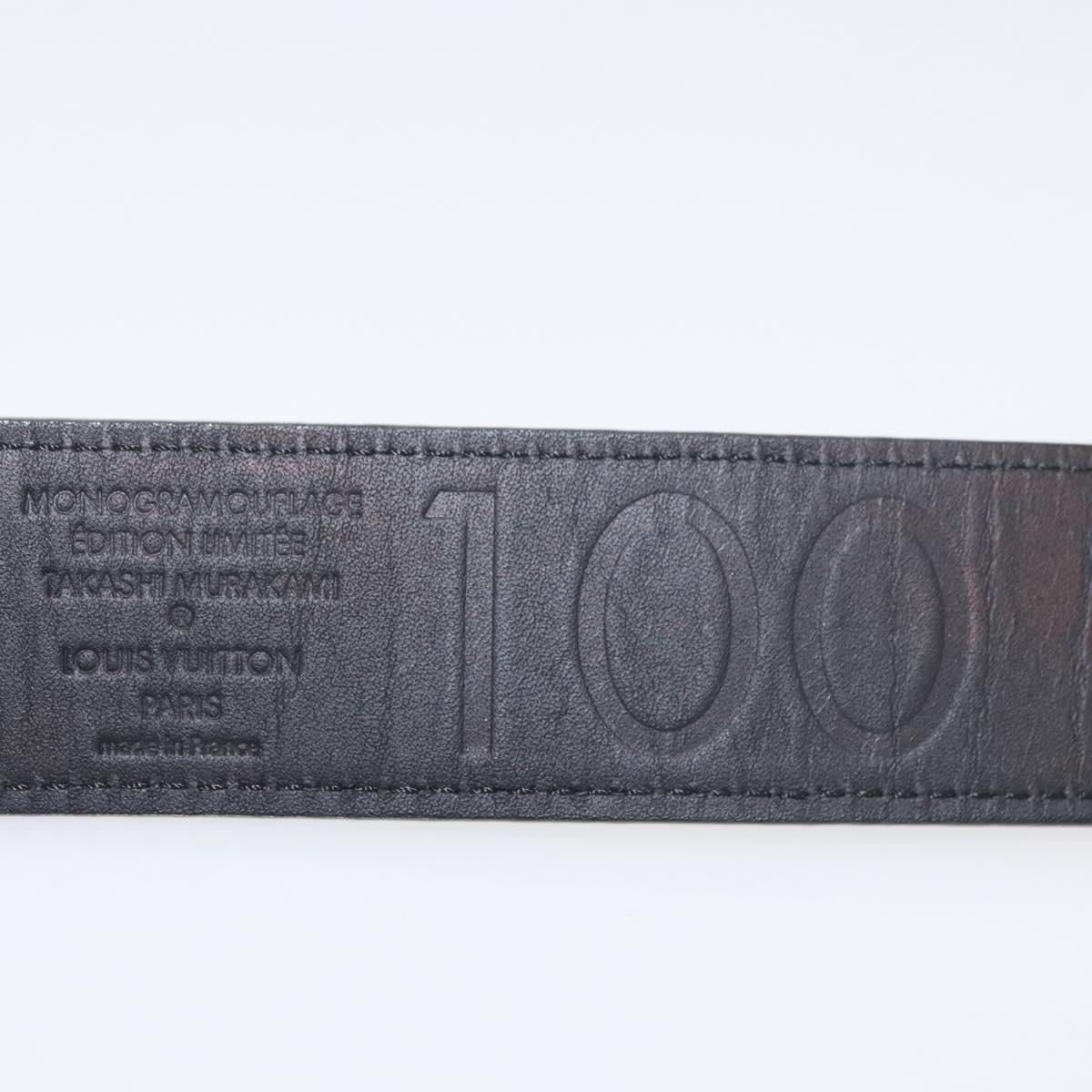 LOUIS VUITTON Monogram Camouflage Ceinture Belt 39.4"" Green LV Auth 182701SM