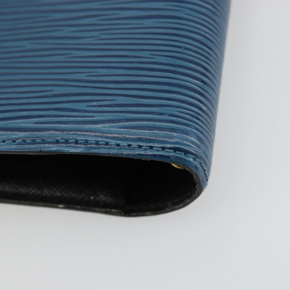 LOUIS VUITTON Epi Agenda PM Day Planner Cover Blue R20055 LV Auth 182707