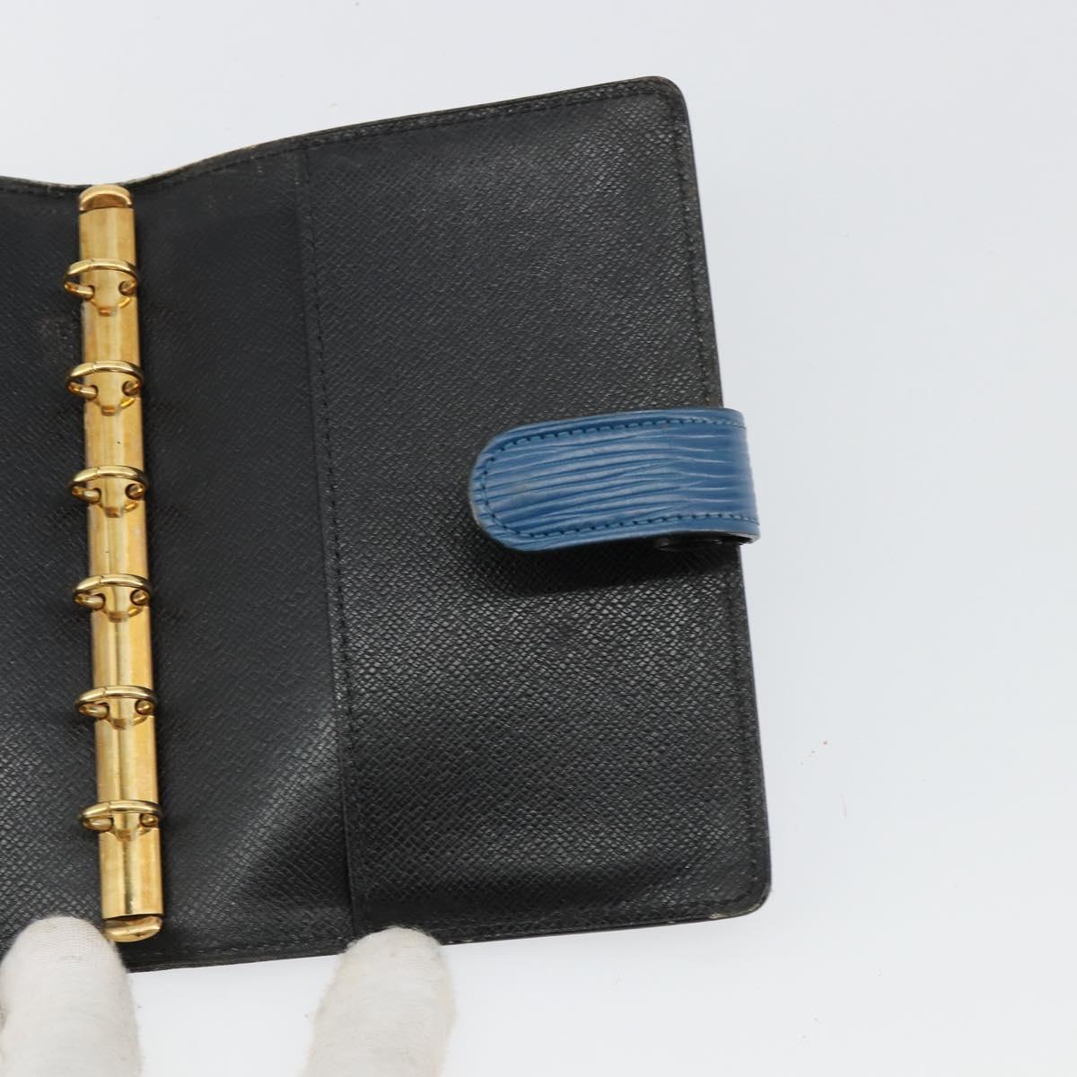 LOUIS VUITTON Epi Agenda PM Day Planner Cover Blue R20055 LV Auth 182707