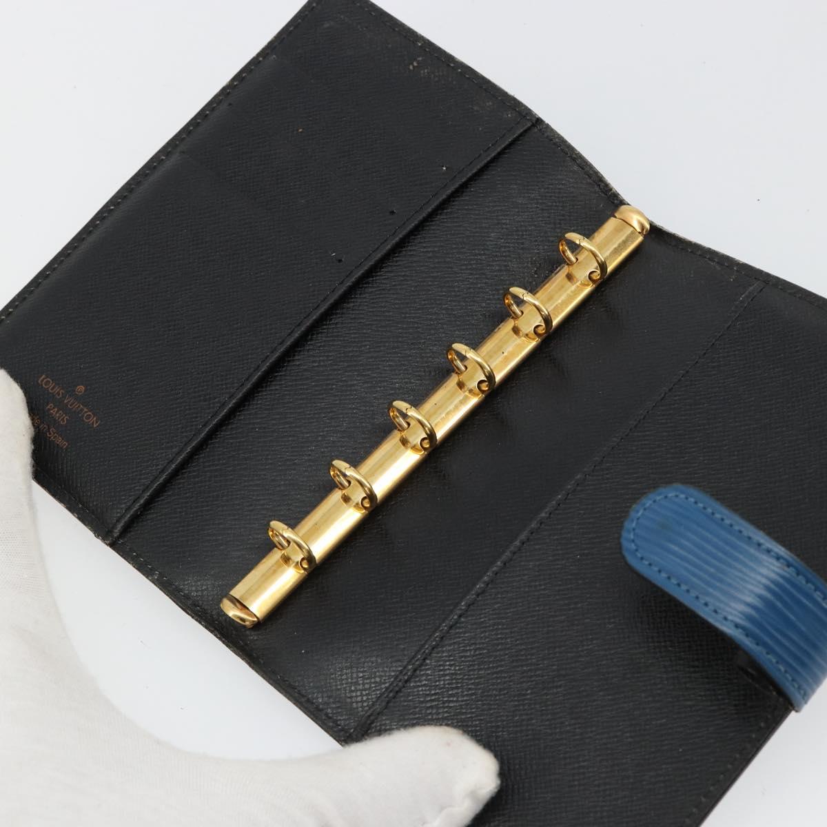 LOUIS VUITTON Epi Agenda PM Day Planner Cover Blue R20055 LV Auth 182707