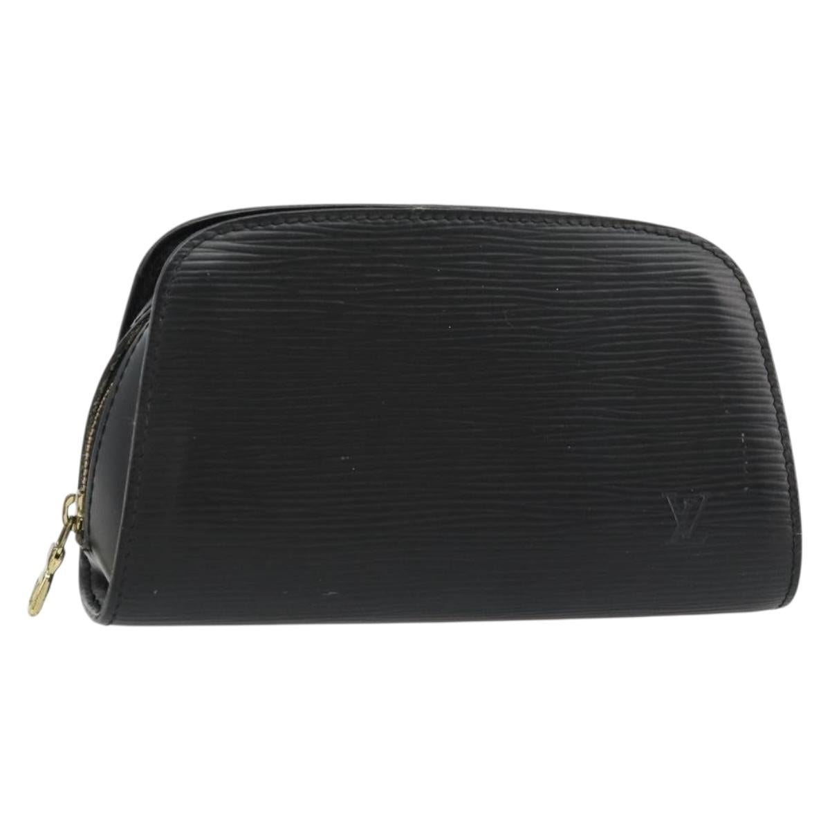 LOUIS VUITTON Epi Dauphine PM Pouch Black M48442 LV Auth 182713