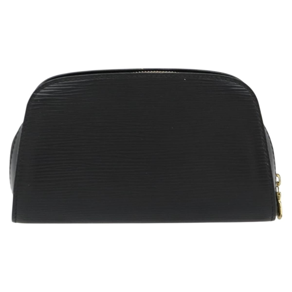 LOUIS VUITTON Epi Dauphine PM Pouch Black M48442 LV Auth 182713