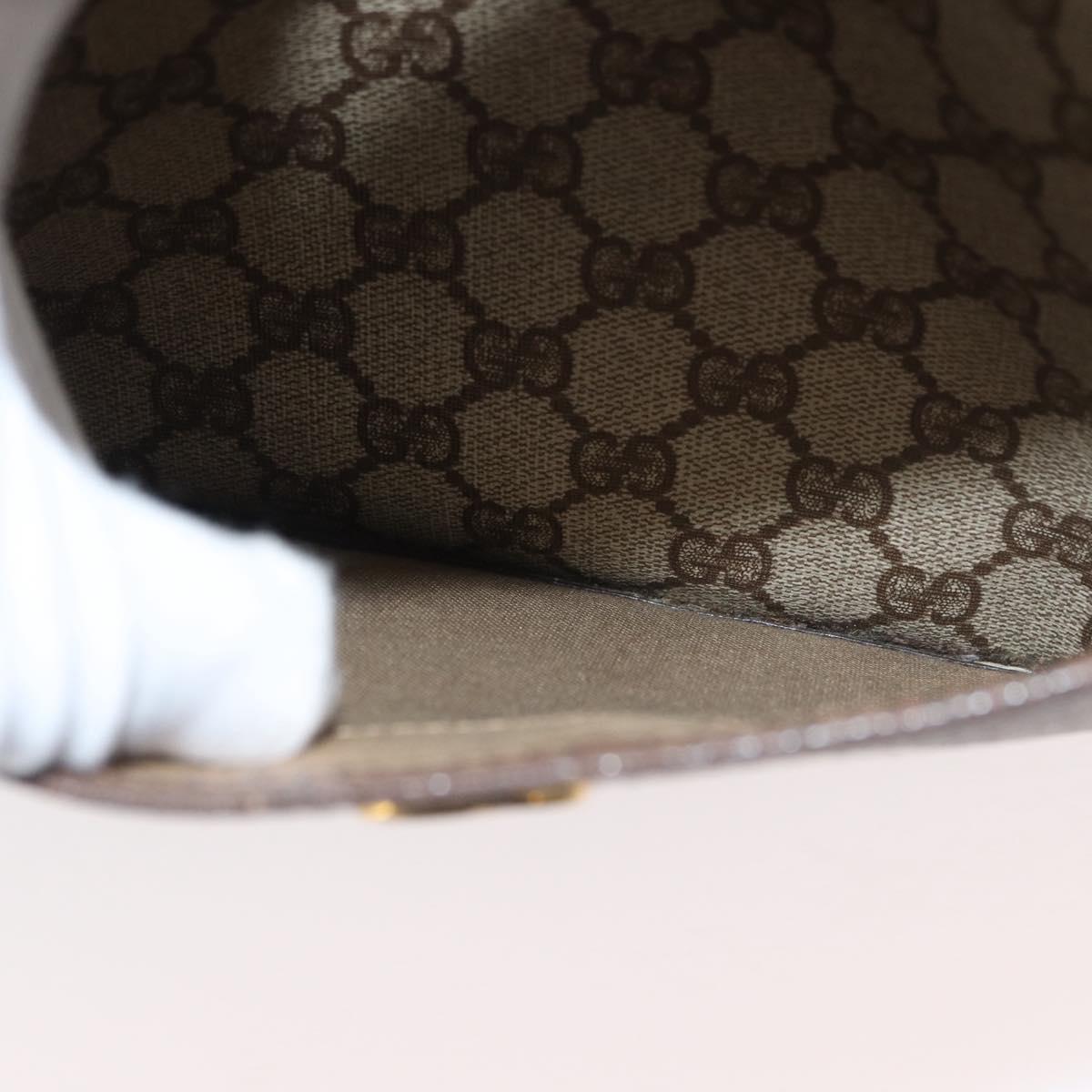 GUCCI GG Supreme Web Sherry Line Tote Bag PVC Beige Gold 002 58 6487 Auth 182729
