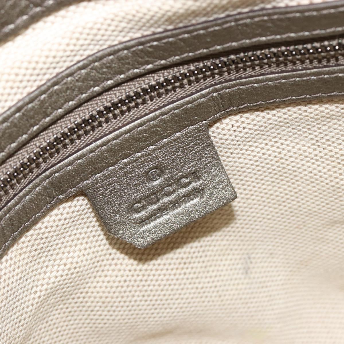 GUCCI Soho Hand Bag Leather 2way Silver 308362 Auth 182731A