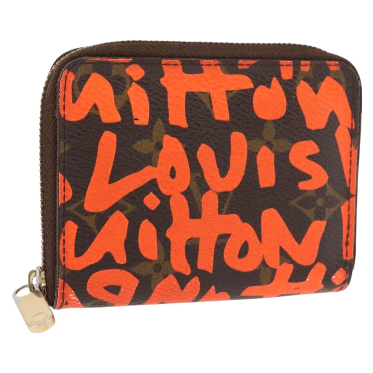 LOUIS VUITTON Graffiti Zippy coin purse Coin Purse Orange M93708 LV Auth 182771A
