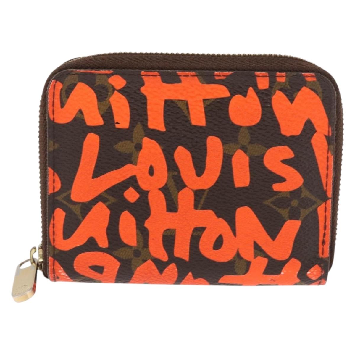 LOUIS VUITTON Graffiti Zippy coin purse Coin Purse Orange M93708 LV Auth 182771A