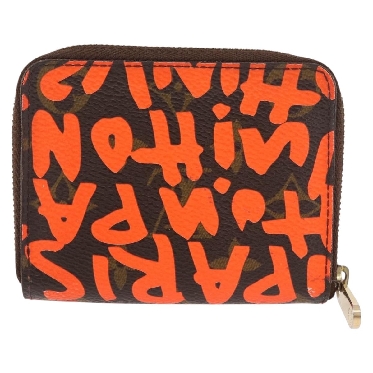 LOUIS VUITTON Graffiti Zippy coin purse Coin Purse Orange M93708 LV Auth 182771A