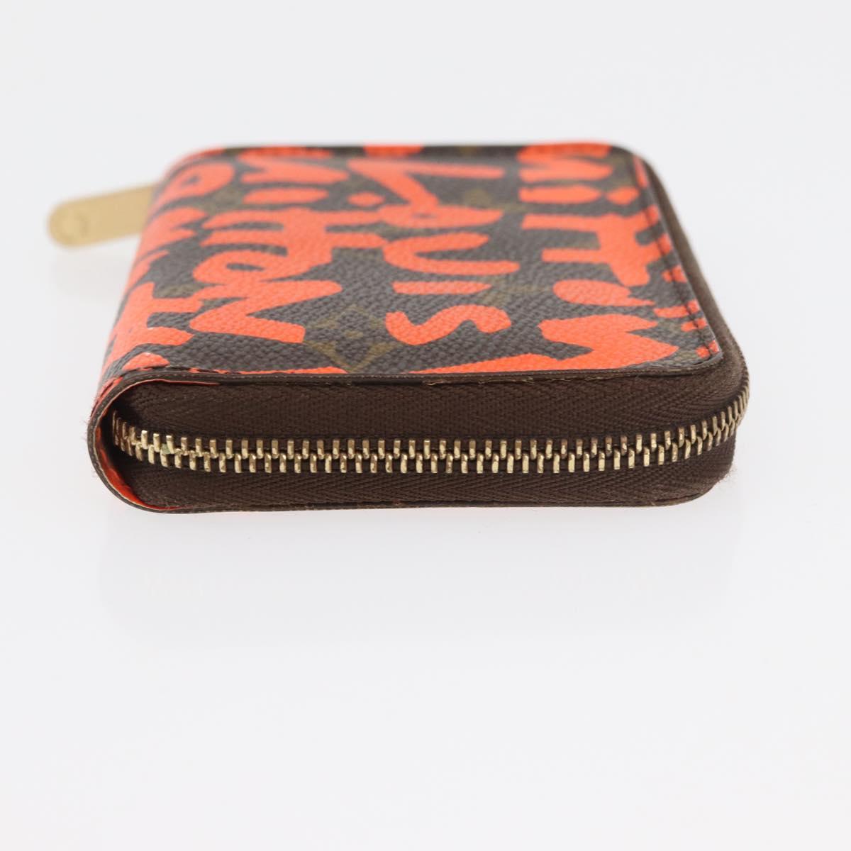 LOUIS VUITTON Graffiti Zippy coin purse Coin Purse Orange M93708 LV Auth 182771A